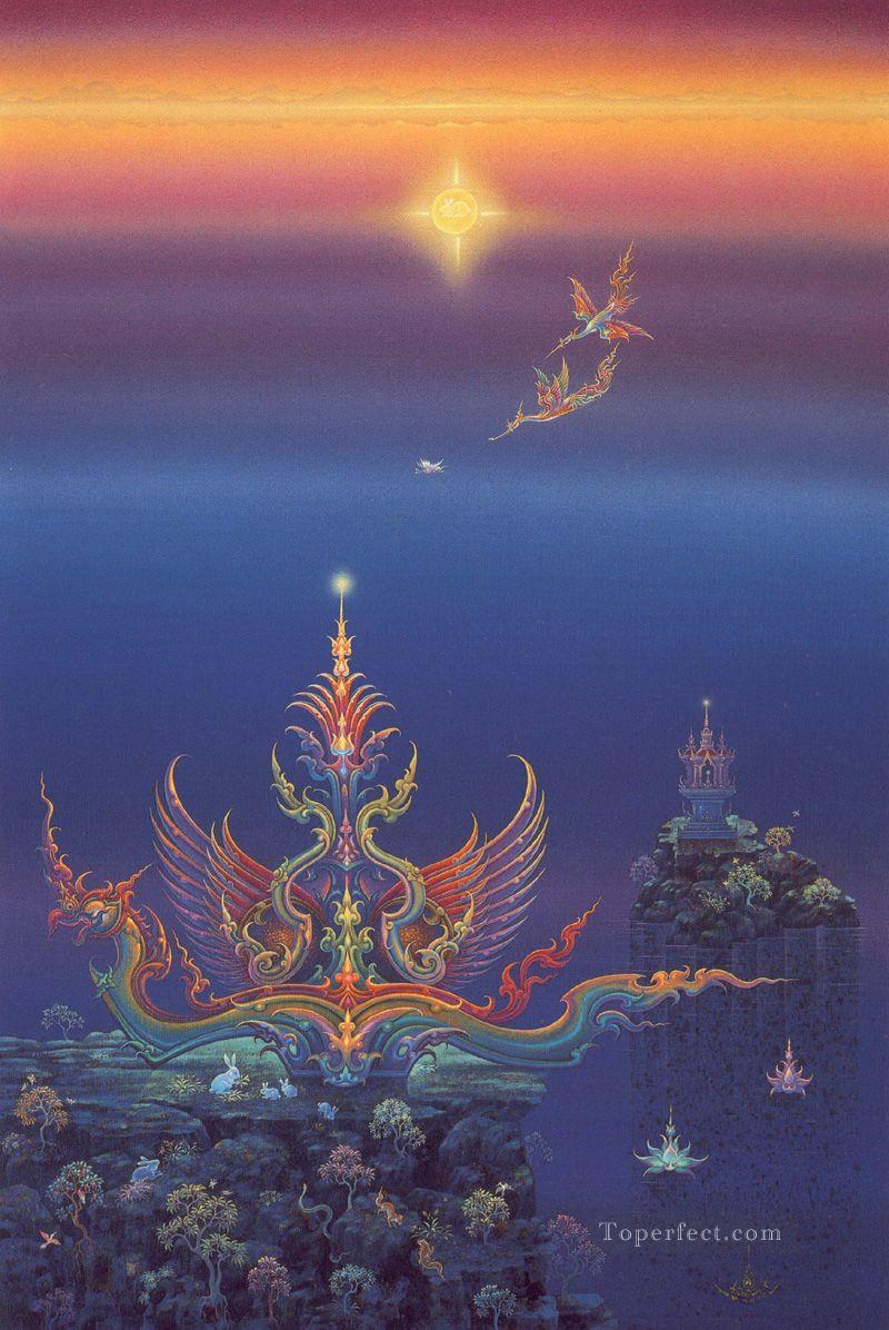 budismo contemporáneo cielo fantasía 002 CK Cuentos de hadas Pintura al óleo